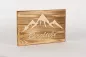 Preview: Wandbild Holz „Bergliebe“ – nachhaltige Naturdeko für Bergfreunde und Wohnzimmer