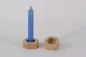 Preview: Stabkerzenhalter Polygon aus Buche 2er Set – moderne Holzdeko
