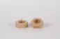 Preview: Stabkerzenhalter Polygon aus Buche 2er Set – moderne Holzdeko