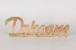 Preview: Schriftzug Dahoam aus Holz als natürliche Wanddekoration