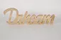 Preview: Schriftzug Dahoam aus Holz als natürliche Wanddekoration