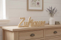 Preview: Holzschriftzug Zuhause als gemütliches Wohnaccessoire