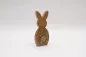 Preview: Hase groß Mangoholz Dekofigur mit Juteblume für Frühling Wohnzimmer