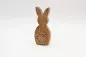 Preview: Wohnaccessoire Hase Mangoholz mit Blume Geschenkidee Frühling bestellen