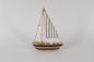 Preview: Segelboot aus Holz schwarz – moderne maritime Dekofigur jetzt online kaufen