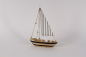 Preview: Segelboot aus Holz schwarz – moderne maritime Dekofigur jetzt online kaufen