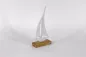 Preview: Boot aus Metall weiß 28 cm – maritime Deko jetzt bequem online bestellen