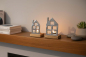 Preview: Teelichthalter Haus aus Metall – stimmungsvolle Deko mit Licht
