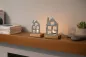 Preview: Teelichthalter Haus aus Metall – stimmungsvolle Deko mit Licht