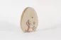 Preview: Ei aus Holz mit Hase - natur