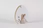 Preview: Ei aus Holz mit Hase weiss