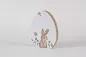 Preview: Ei aus Holz mit Hase weiss