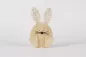 Preview: Hase aus Holz weiss mit Ohren aus Wolle Osterdeko jetzt kaufen