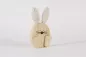 Preview: weisser Holz Hase natürliche Frühlingsdeko Geschenkidee
