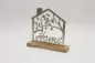 Preview: Modernes Haus aus Metall mit Schriftzug Home in schwarzer Farbe