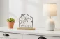 Preview: Dekoratives Metallhaus mit Schriftzug Home für Zuhause