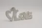 Preview: Schriftzug LOVE aus weißem Holz – natürliche und elegante Dekoration fürs Zuhause