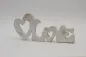 Preview: Schriftzug LOVE aus weißem Holz – natürliche und elegante Dekoration fürs Zuhause