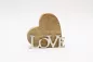 Preview: Herz aus Metall mit LOVE Schriftzug – stilvolle Wohnraumdekoration