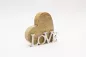 Preview: Herz mit LOVE Schriftzug aus Metall auf Holzsocke