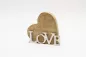 Preview: Dekoratives Holzherz mit LOVE Schriftzug als romantische Geschenkidee