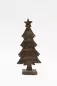 Preview: Tannenbaum aus Mangoholz braun – 32 cm hohe Weihnachtsdeko für festliche Atmosphäre
