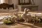 Preview: Osterhase aus Holz Set 2er Naturholz Figuren Osterdeko ideal als Geschenk