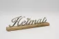 Preview: Eleganter Schriftzug Heimat aus Metall Silber als Tischdeko