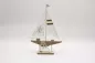 Preview: Segelboot aus Holz & Leinen natur – maritime Deko jetzt entdecken