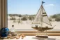Preview: Segelboot aus Holz & Leinen natur – maritime Deko jetzt entdecken