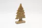Preview: Rustikaler Tannenbaum aus Mangoholz – 27 cm hohe Dekofigur für Tisch, Fensterbank oder Regal