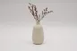 Preview: Moderne Vase aus Keramik weiß für Blumen oder Trockenblumen