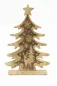 Preview: Tannenbaum aus Mangoholz mit Gravur – 37 cm Weihnachtsdeko für festliche Atmosphäre
