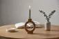 Preview: Dekorative Holzvase im Ringdesign für Tisch, Regal oder Sideboard
