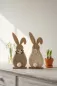 Preview: Osterhase Plüsch Bauch weiß dekorativ – Osterdeko für Zuhause