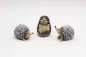 Preview: Igel Deko Set mit drei Tierfiguren in natürlicher Optik – jetzt entdecken