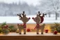 Preview: Niedliche Rentier Holzfigur für festliche Tischdeko und Winterdekoration bestellen
