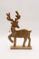 Preview: Hirsch Dekofigur aus Holz mit Sternanhänger – rustikale Wohnraumdeko jetzt kaufen