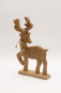 Preview: Dekorativer Holz Hirsch für Wohnzimmer und Weihnachtsdekoration online entdecken