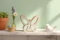 Preview: Weiße Schmetterling Deko aus Mangoholz im Vintage Stil für Wohnzimmer und Regal