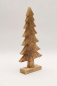 Preview: Dekorativer Baum aus Holz mit natürlicher Maserung als Winter- und Weihnachtsdeko