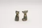 Preview: Grünes Fuchs Figuren Set aus Steingut als Geschenkidee – jetzt bestellen