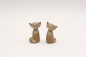 Preview: Deko Fuchs Figuren Set in Beige – moderne Tierfiguren jetzt kaufen