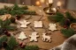 Preview: Weihnachtsbaumschmuck aus Holz im 6er Set als Geschenkanhänger mit Schnur