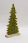 Preview: Dekorativer Tannenbaum aus Mangoholz mit grüner Lackierung