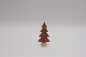 Preview: Deko Tannenbaum aus Holz mit Sternen auf Holzsockel Rot