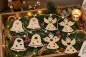 Preview: Weihnachtliche Holzanhänger in Engel- und Glockenform für Tannenbaum oder Zweige