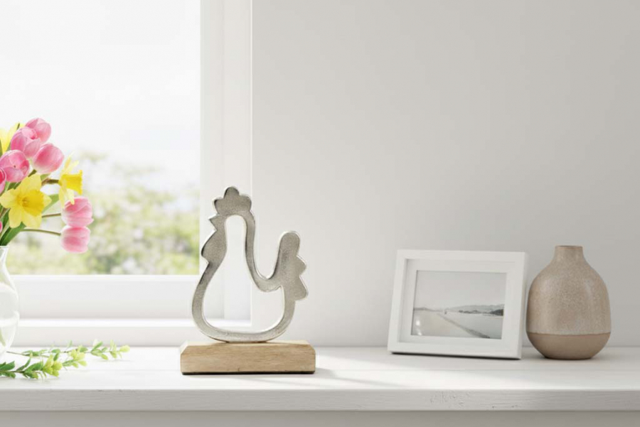 Preview: Huhn aus Metall und Holz