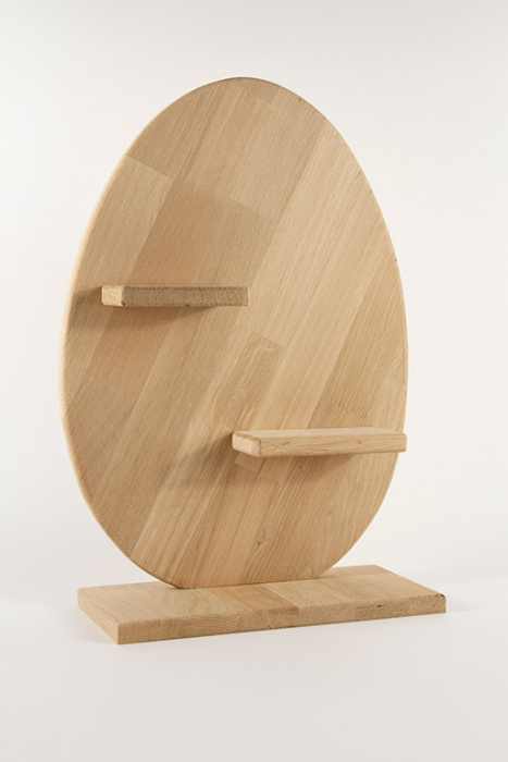 Preview: Deko-Osterei aus Eichenholz