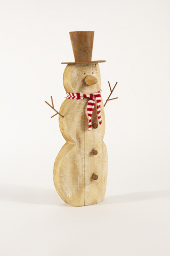 Schneemann aus Holz 31 cm